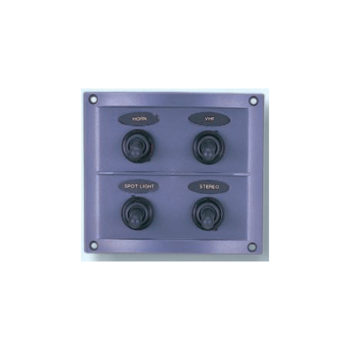 Waterproof Switch Panel 4 Way Fused