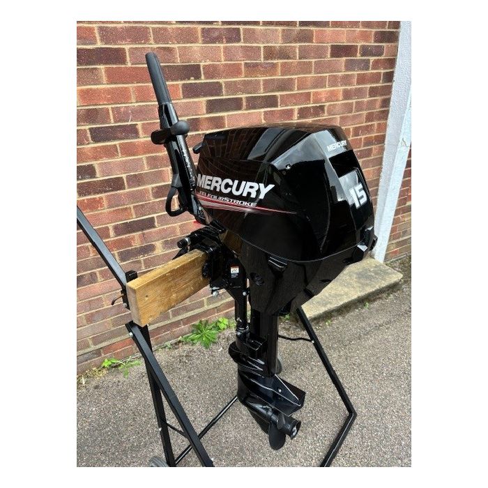 Second Hand Mercury 15hp Long Shaft Manual Start Tiller