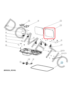 Dometic Replacement Glass Lid for MO9222L Deep Black (only for SKU 9600037325 and 9600049989)