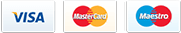 Credit cards, we accept: PayPal, Visa, MasterCard, Maestro